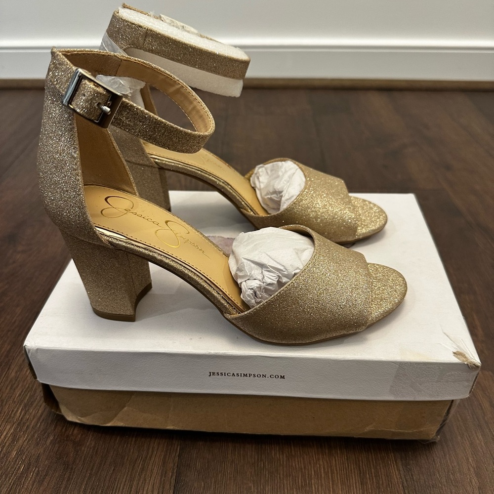 Jessica Simpson Sherron Ankle Strap Block Heel Sandals